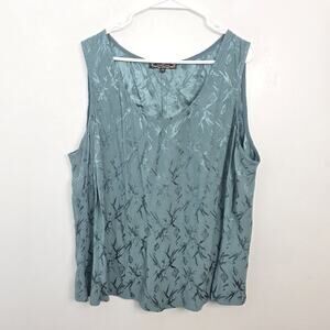 Violet Kay Blue Burnout Y2K 90s Going Out Feminine Whimsygoth Tank Top Size 2X